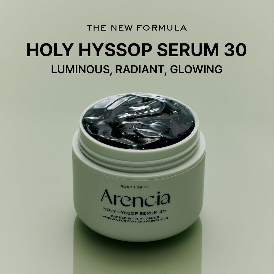 Glow Hyssop Overnight Face Mask Serum - Hydrating & Anti-Aging Serum for Younger Looking Korean Glass Skin, 30% Vitamin A, C, E, 10% Niacinamide, Peptide