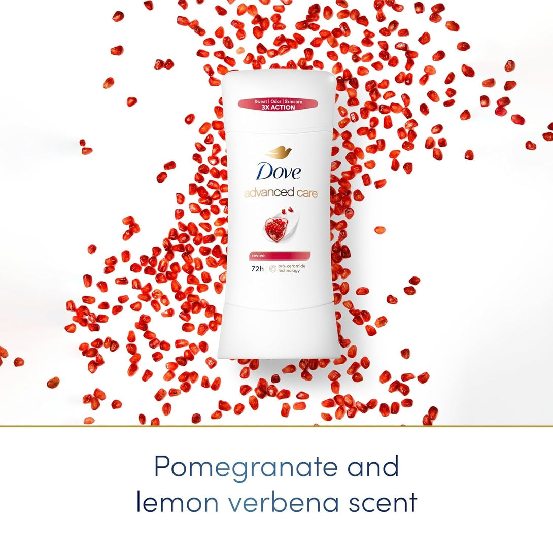 Dove Advanced Care Antiperspirant Deodorant Stick for Women Revive for 48 Hour Protection and Soft and Comfortable Underarms 2.6 Oz, 2 Count