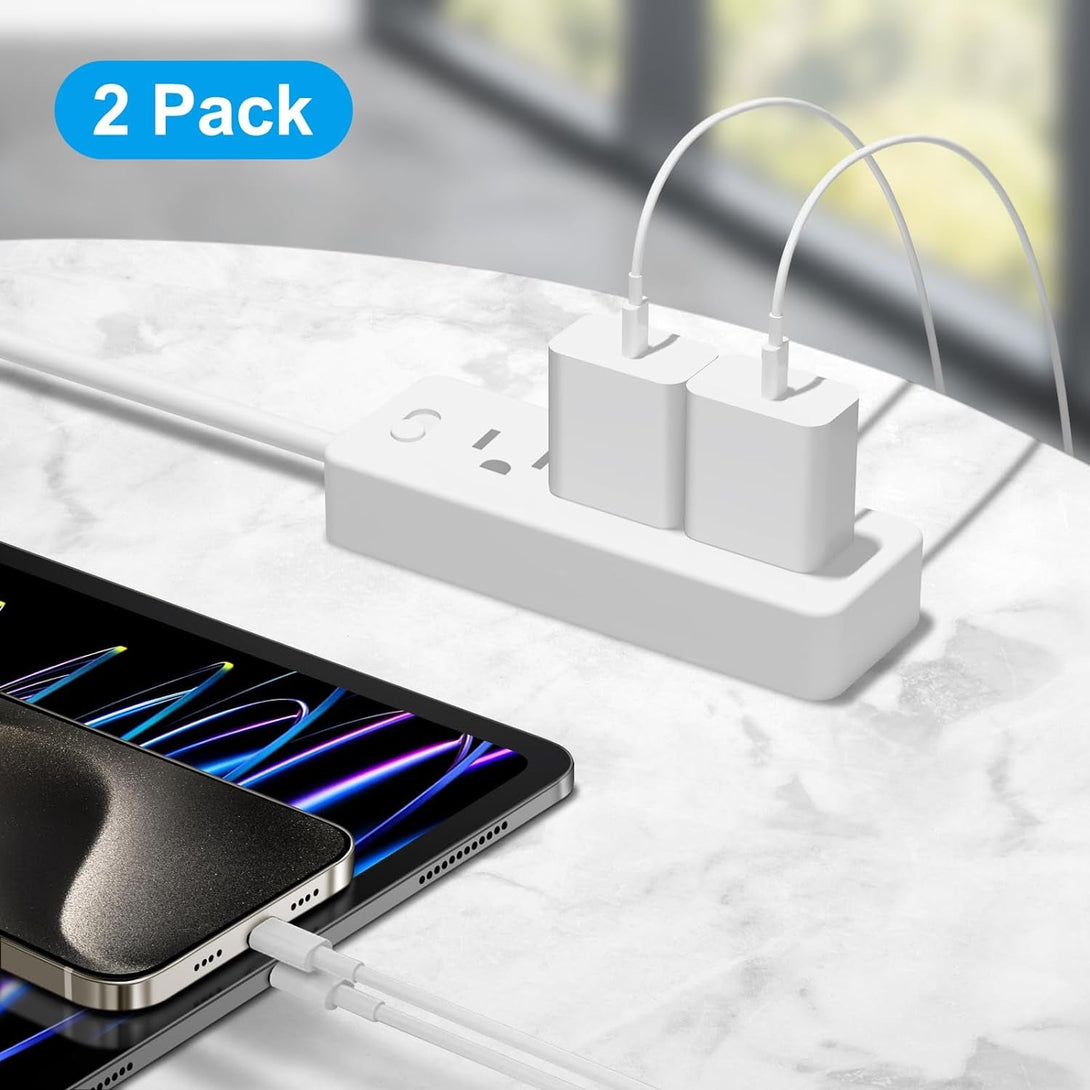 Iphone 16 15 Charger Fast Charging 10Ft - 2 Pack 20W USB C Wall Charger Block and Type C to C Cable Compatible with Iphone 16/16 Pro/16 Pro Max/Iphone 15, Ipad Pro, Air 5/4, Ipad 10/Mini 6