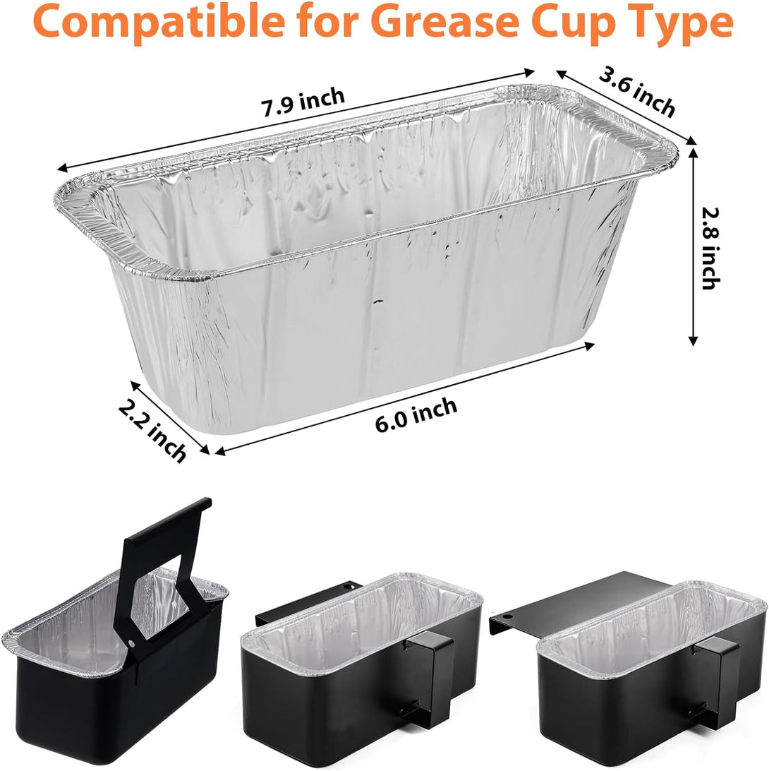 50-Pack Blackstone Griddle Accessories 5017 Grease Cup Liners, Aluminum Foil Drip Pan Grease Catcher Cup Liner for Blackstone 17, 22, 28, 36 Inch Griddle, Disposable Grill Grease Tray