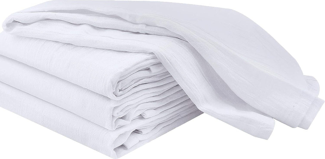 Utopia Kitchen White Flour Sack Towels [12 Pack - 28 X 28 Inch] 100% Cotton Tea Towels for Cleaning & Drying - Highly Absorbent Kitchen Dish Cloth