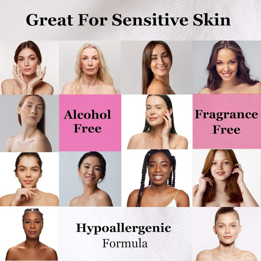 Mivida Hypoallergenic Makeup Remover Wipes | Daily Cleansing Facial Towelettes with Vitamin E for Sensitive Skin | 50 Count Fragrance-Free, Alcohol-Free Face Wipes