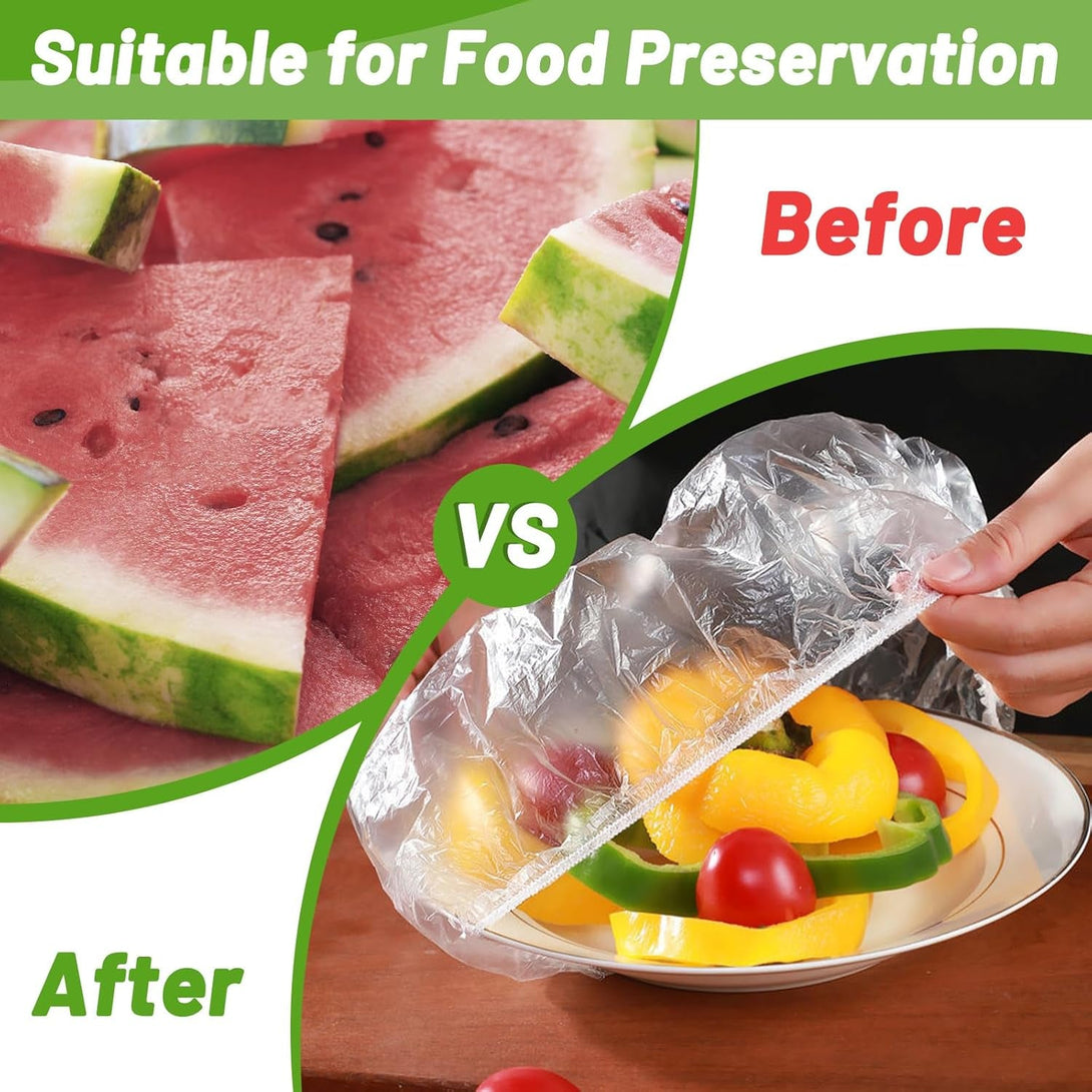 300Pcs Reusable Elastic Food Bowl Storage Covers, Sublaga Bowl Covers, Dish Plate Covers, Alternative to Foil, Plastic Wrap,Bpa Free