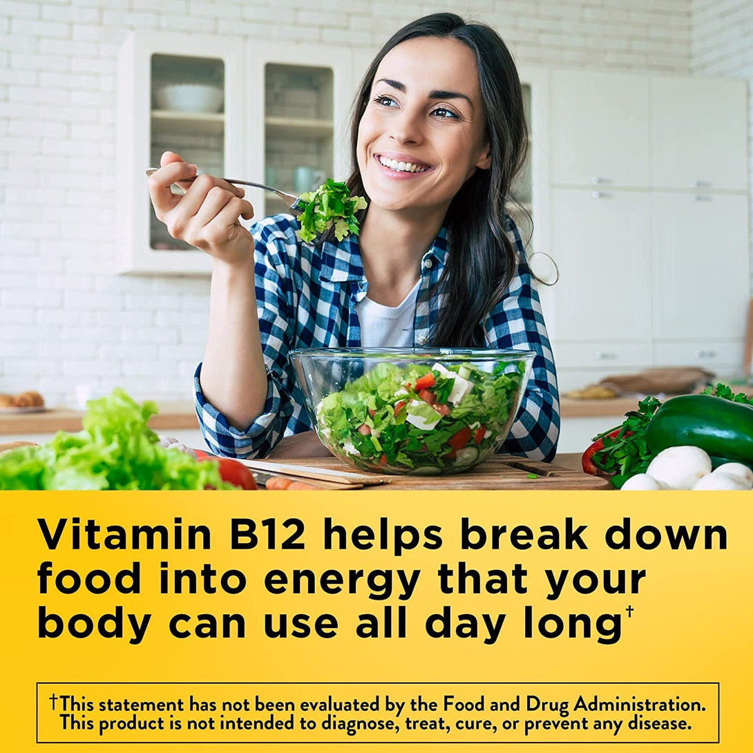 Nature Made Vitamin B12 1000 Mcg, Dietary Supplement for Energy Metabolism Support, 160 Time Release Tablets, 160 Day Supply