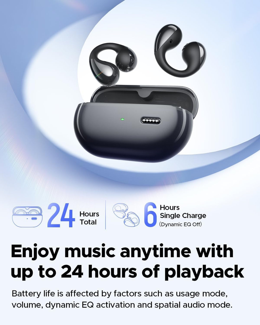 Soundpeats Pearlclip Pro Ear Ultra Open Ear Earbuds Wireless Headphones Bluetooth 5.4 Earphones Clip on Ear Buds with Mic, IPX5 Waterproof, 24 Hrs Play for Running Cycling Fitness