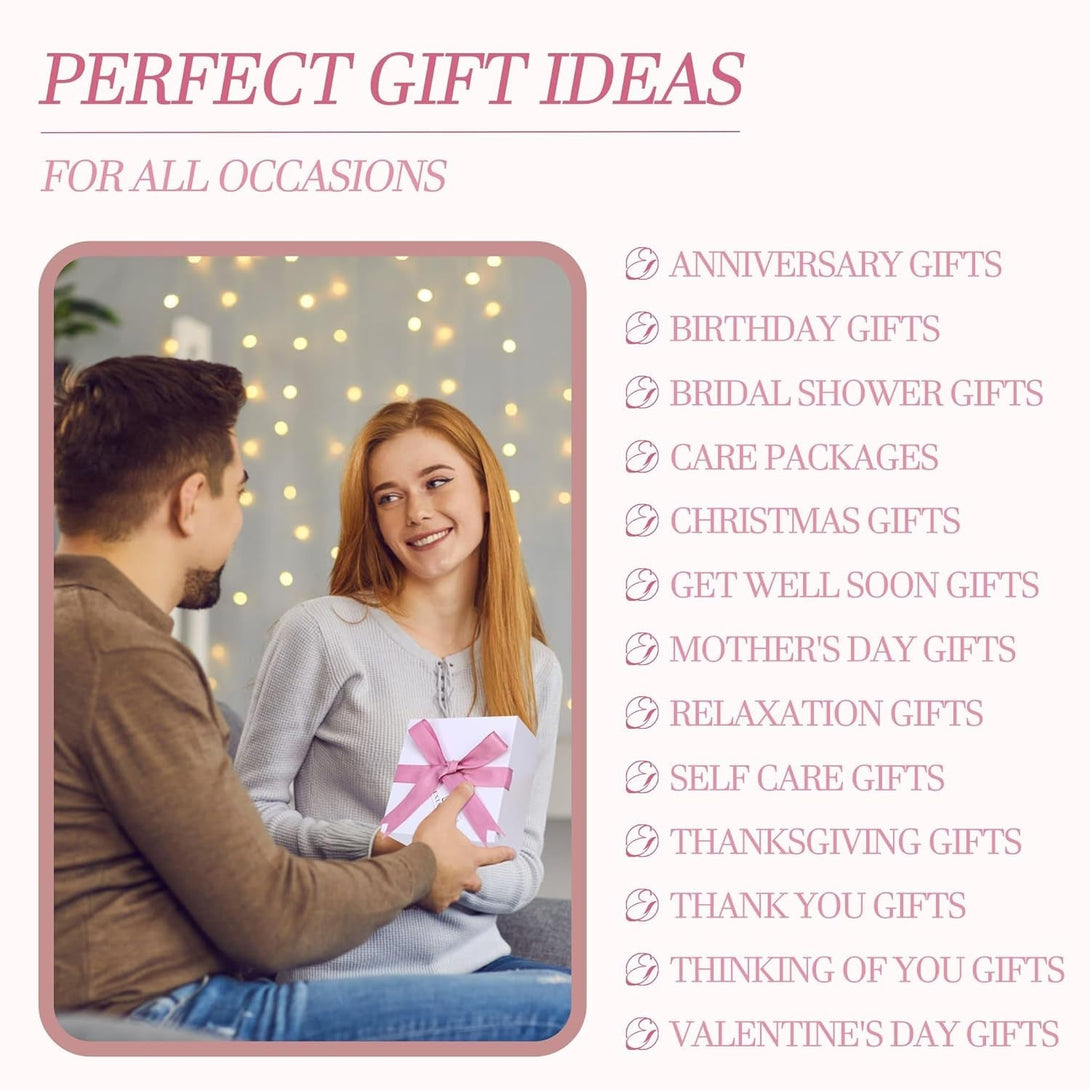 Spa Gifts for Women Bath and Body Gift Basket Mothers Day Gifts Rose Home Spa Set Self Care Gifts for Mom Sister Her Wife Birthday Gift for Women Spa Kit Care Package Thank You Gifts
