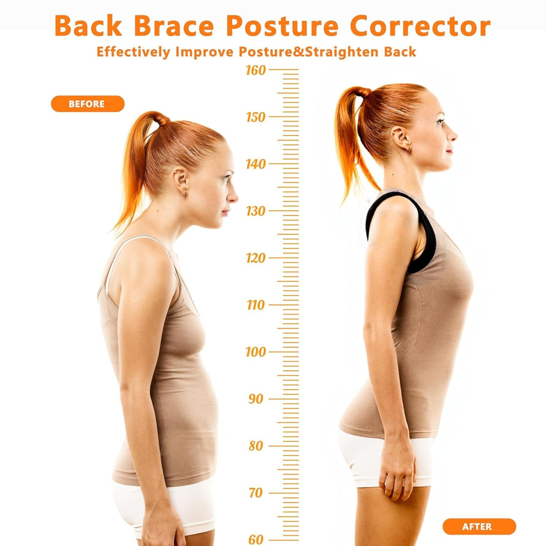 Back Brace Posture Corrector,Adjustable Lightweight Comfortable Back Straightener for Men and Women,Improve Hunchback,Relief for Mid&Upper Spine Support- Neck, Shoulder, Clavicle and Back Pain-Xl