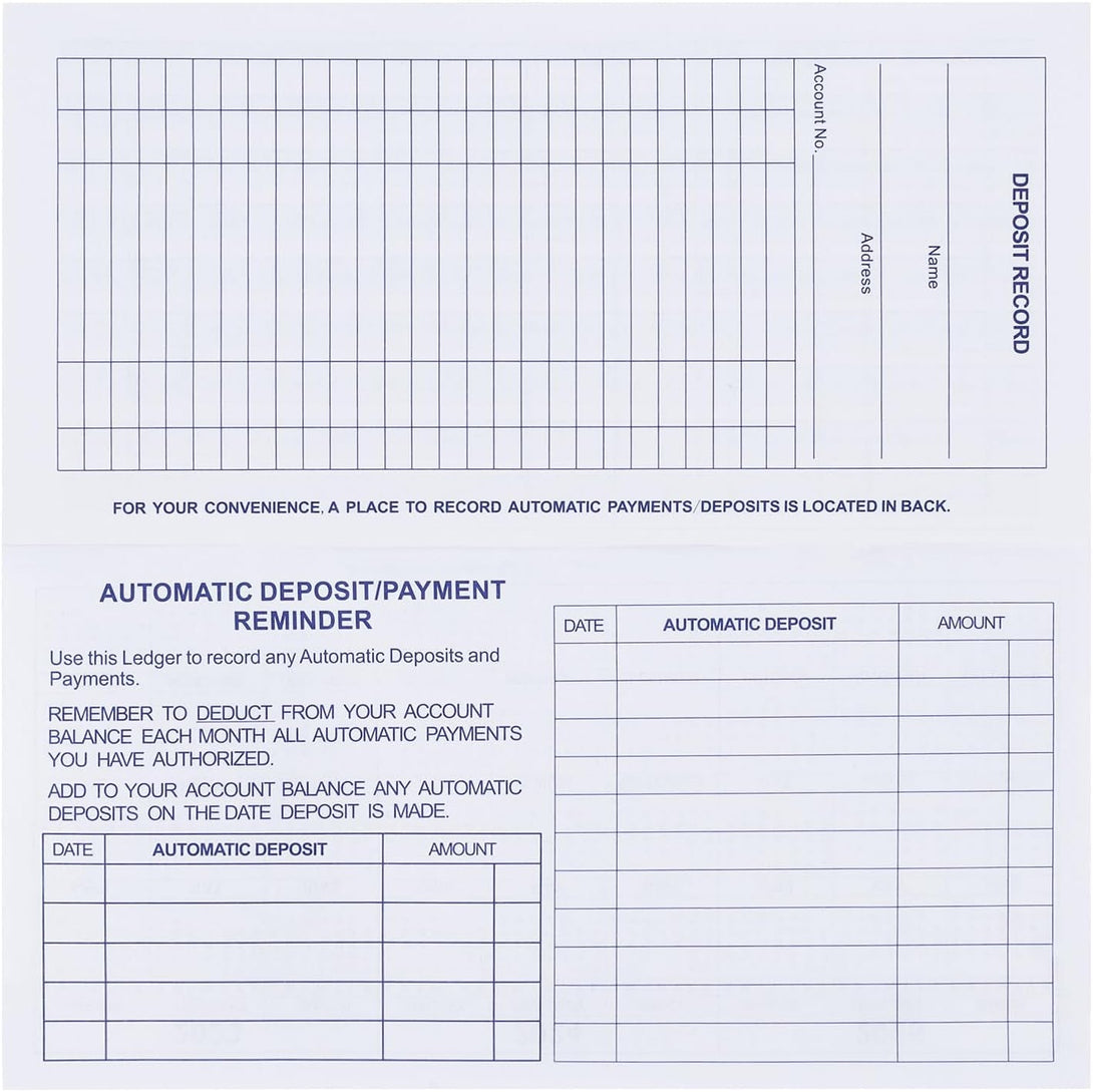 20 Pack Checkbook Register, Check Registers for Personal, Blank Ledger Transaction Registers for Personal or Business Bank, Check Register Book for Checking and Saving Account, Deposit and Credit Card