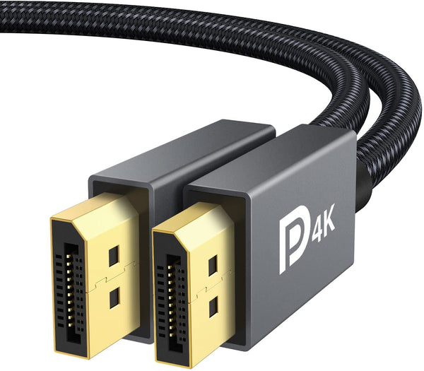 VESA Certified Displayport Cable, Ivanky 6.6Ft DP Cable 1.2, [4K@60Hz, 2K@165Hz, 2K@144Hz], High Speed Gold-Plated Display Port to Display Port Cable, for Gaming Monitor, Graphics Card, TV, PC, Laptop