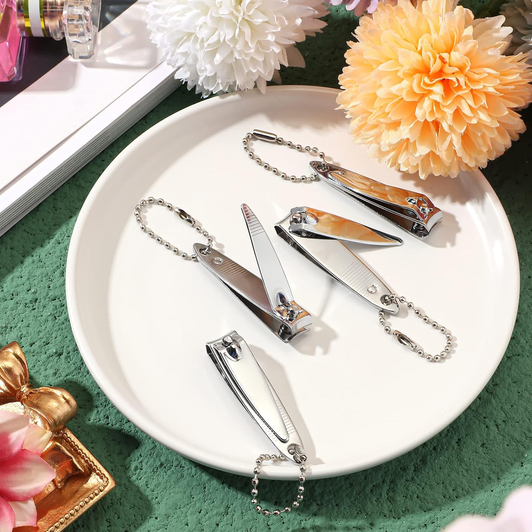 200 Pieces Nail Clippers Bulk Stainless Steel Fingernails Cutters Pointed Toenai