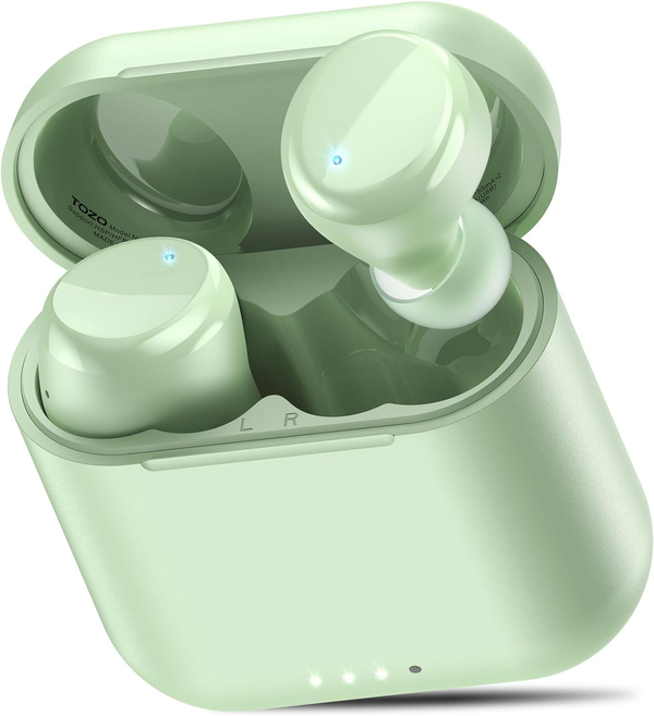 TOZO T6 (Ergonomic Edition) Wireless Earbuds Bluetooth 5.3 Headphones, Ergonomic
