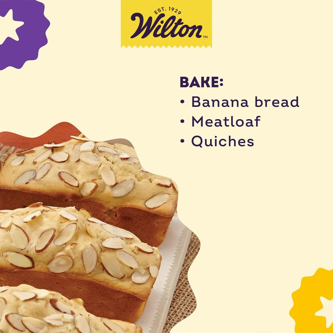 Wilton Gold Premium Non-Stick Warp-Resistant Bakeware, Made without Pfas, Mini Loaf Pan, 8-Cavity, 15 X 10 X 1.5 In, Packaging May Vary