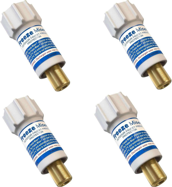 The Freeze Miser® -4 Pack- Outdoor Faucet Freeze Protection | Durable Replacement for Faucet Covers for Winter - Freeze Proof Outdoor Faucet Protector - Low Maintenance & Easy to Install - Saves Water