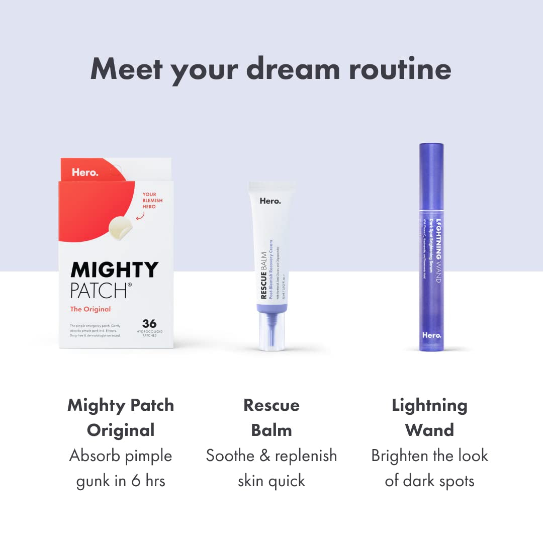 Rescue Balm Post-Blemish Recovery Cream from Hero Cosmetics - Intensive Nourishing and Calming for Dry, Red-Looking Skin - Dermatologist Tested and Vegan-Friendly (15 Ml, 0.5 Fl. Oz)