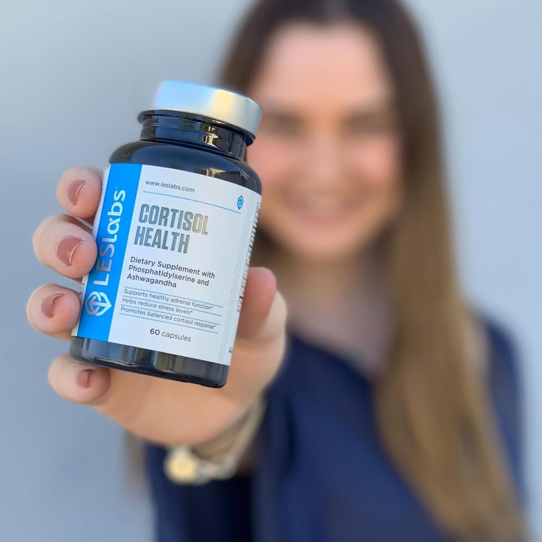 LES Labs Cortisol Health – Stress Relief, Balanced Cortisol Response, Relaxation & Deep Sleep – Phosphatidylserine, Magnesium, Magnolia Bark, Rhodiola Rosea & Ashwagandha – Non-Gmo – 60 Capsules