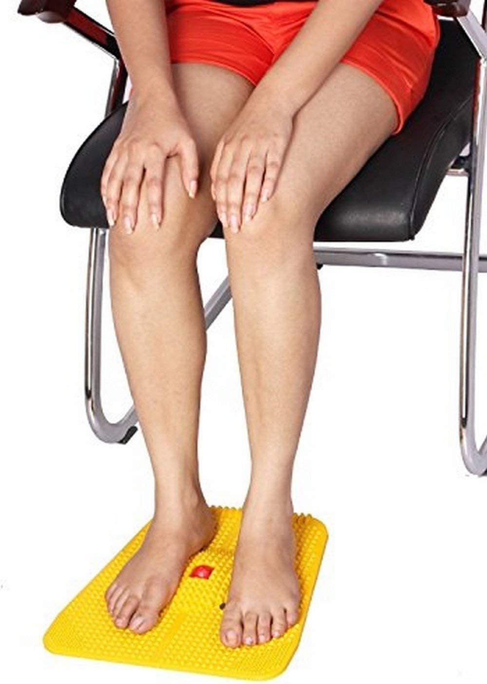 ALS Acupressure Blood Circulation Acupressure Power Mat with 24 Magnets – Foot Massager & Acupressure Plate (Yellow)