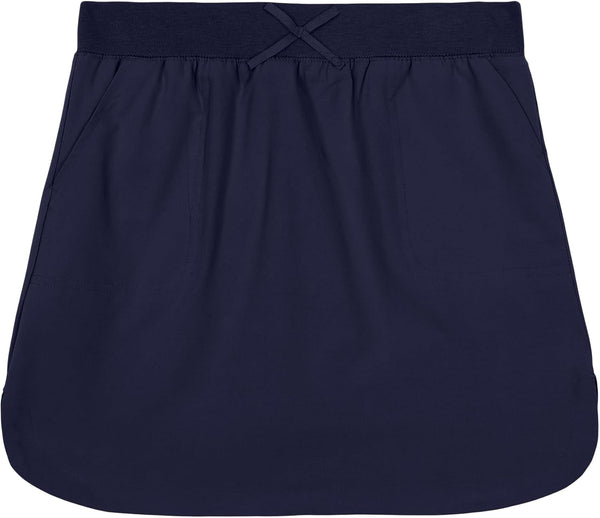 IZOD Girls' School Uniform Pull-On Scooter Skirt with Undershorts, Knit Waistband & Functional Pockets, Wrinkle Resistant