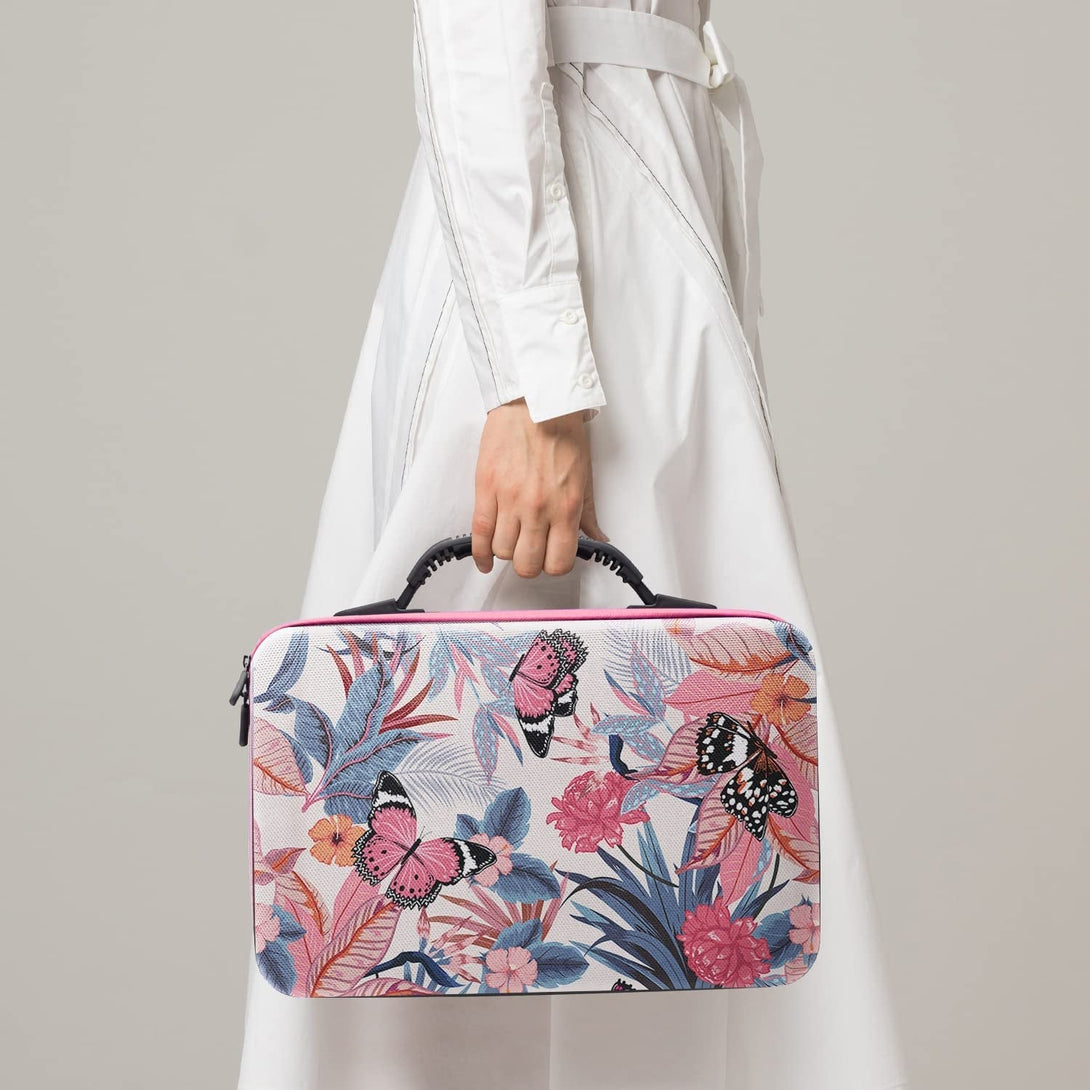 ARTDOT 60 Slots Storage Container for Diamond Art Kits for Adults,Portable Bead Storage Boxes for Diamond Painting Accessories and Tools(Pink)