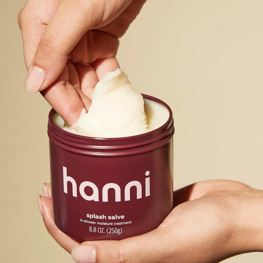HANNI Splash Salve Body Mask, In-Shower Moisturizer with Coconut, Jojoba, Shea Butter & Glycerin, Deep Conditioning for All Skin Types, 250 Ml / 8.8 Oz