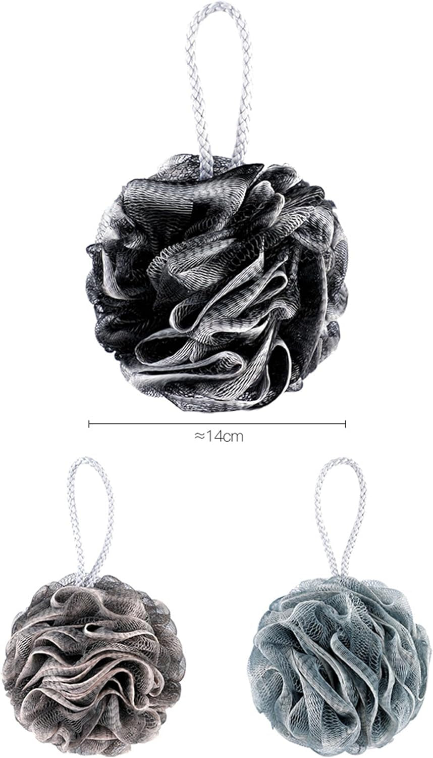 2Pcs Bath Loofah Sponge Shower Loofahs Bath Sponges 60G for Body Washing Exfoliate Cleanse Soothe Skin (Black Green)