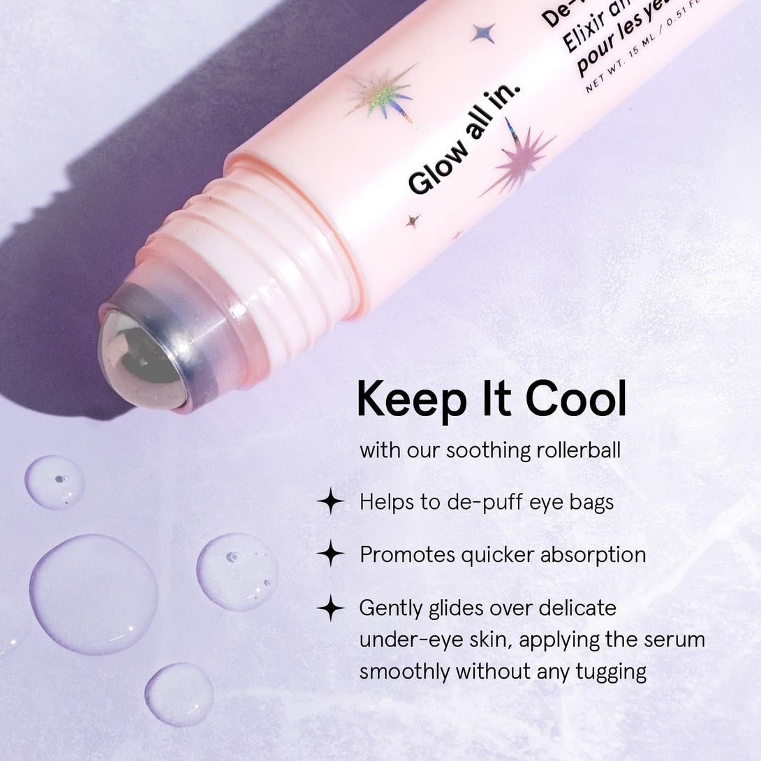 Grace & Stella under Eye Brightener Roller - Retinol & Caffeine Eye Serum for Puffiness, Dark Circles, Fine Lines & Wrinkles - Hydrating & Smoothing - Vegan Cruelty-Free Skincare (15Ml / 0.51 Fl Oz)