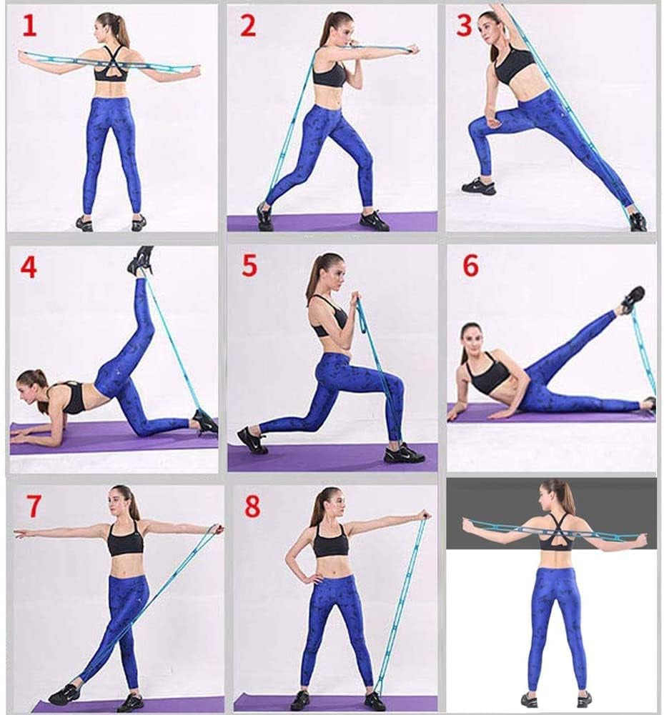 7 Ring Stretch Resistance Exercise Band, Miracle Miles Band, Yoga Stretching, Arm, Shoulders Foot, Leg Fitness Home Gym Physical Therapy Band