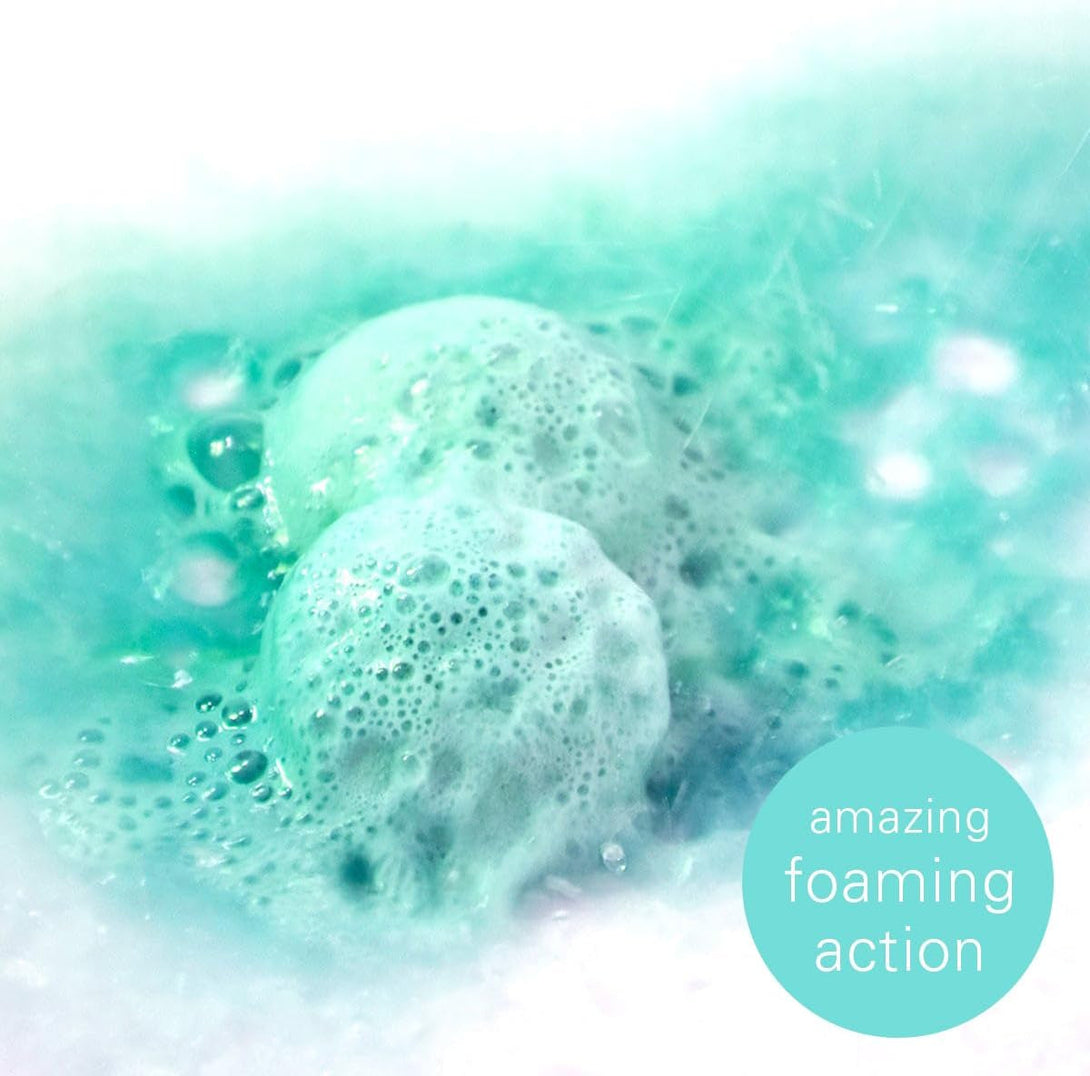 Hallu Mermaid Shower Bomb, Sea Salt Citrus Scent Shower Steamer, 80 G Each, 8 Packs of 2 (16 Total)