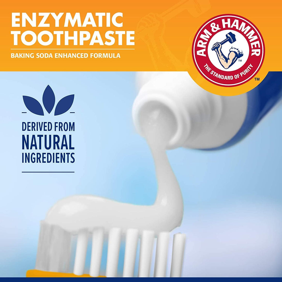 Arm & Hammer for Pets Tartar Control Enzymatic Toothpaste for Dogs Reduces Plaque & Tartar Buildup Safe for Puppies Beef Flavor, 2.5 Ounces Dog Toothpaste (Pack of 1)