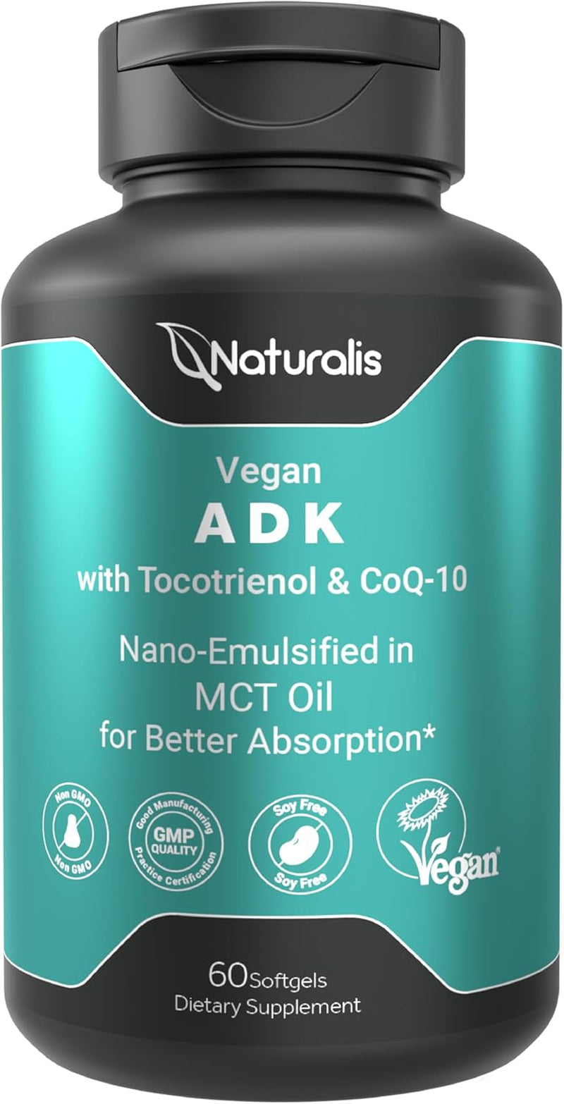 Vegan Tocotrienol with Coq-10 | Nano-Emulsified in EVOO for Better Absoprtion | Non-Gmo, Soy Free and Vegan Society Certified | 60 Veggie Softgels (Carrageenan Free)