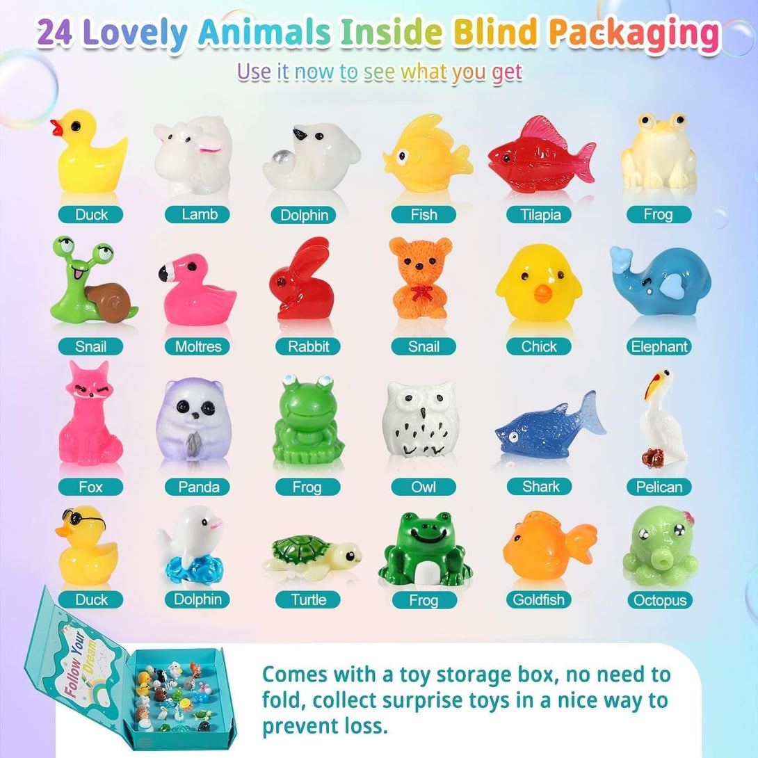 Bath Bombs for Kids with Surprise Inside, 24 Pack Kids Bath Bombs Gift Set, Natural Organic Kid Bubble Bath Fizzy for Girls Boys with Bath Toys Inside