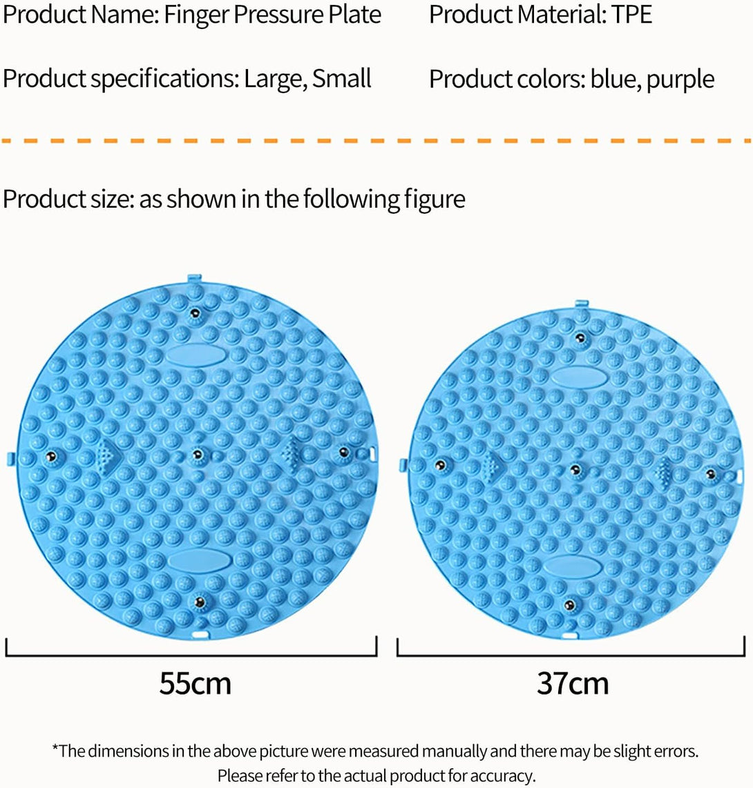 Portable Foldable Foot Massage Mat, Pressure Point Massage Mat, Anti-Fatigue Standing Desk Mat, Standing Pad, Relieves Foot Pain (Blue, Large)