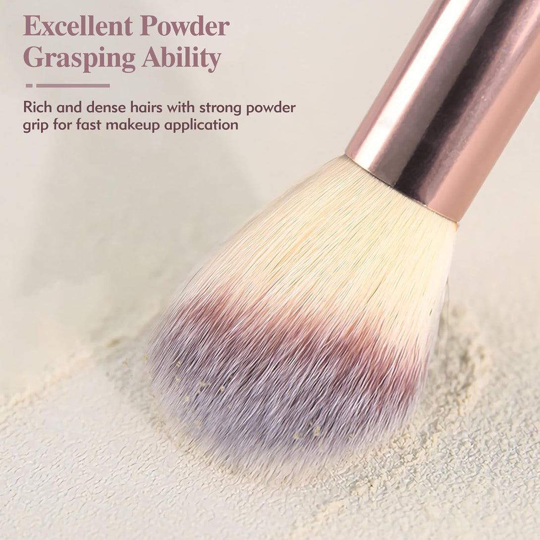 3PCS Double Ended Makeup Brush, round Top Brush for Blush, Slant Brush for Contour and Highlighter, Perfect For