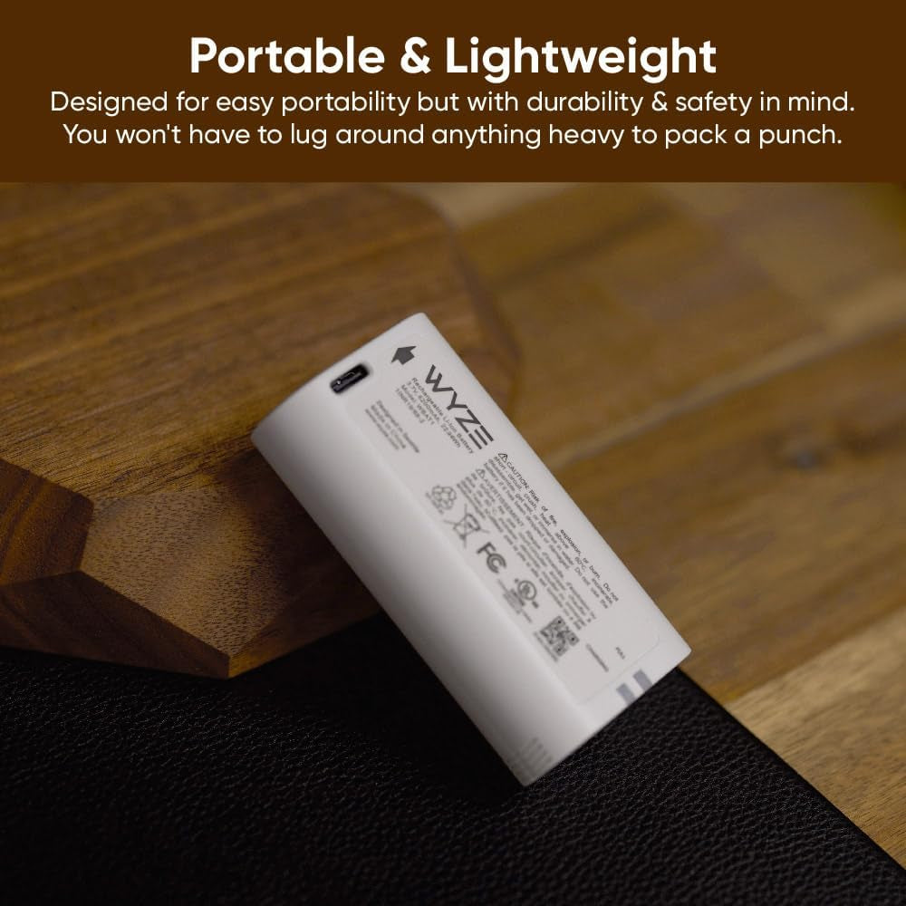 WYZE Removable Battery Pack Battery Cam Pro and Duo Cam Doorbell