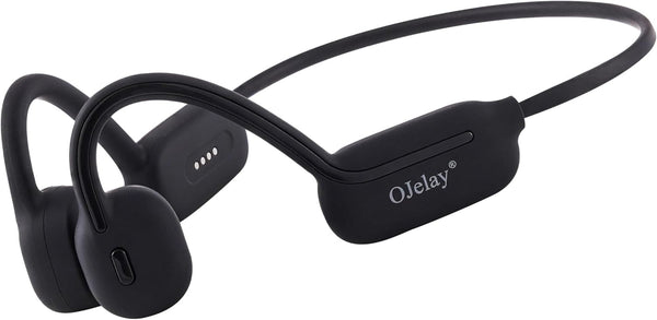 Ojelay Bone Conduction Wireless Headphones, IPX8 Waterproof Sport Earphone, Internal 32G Memory Wireless Music Player, Open-Ear Bluetooth 5.3 Water Resistant Headphone, for Swimming, Running