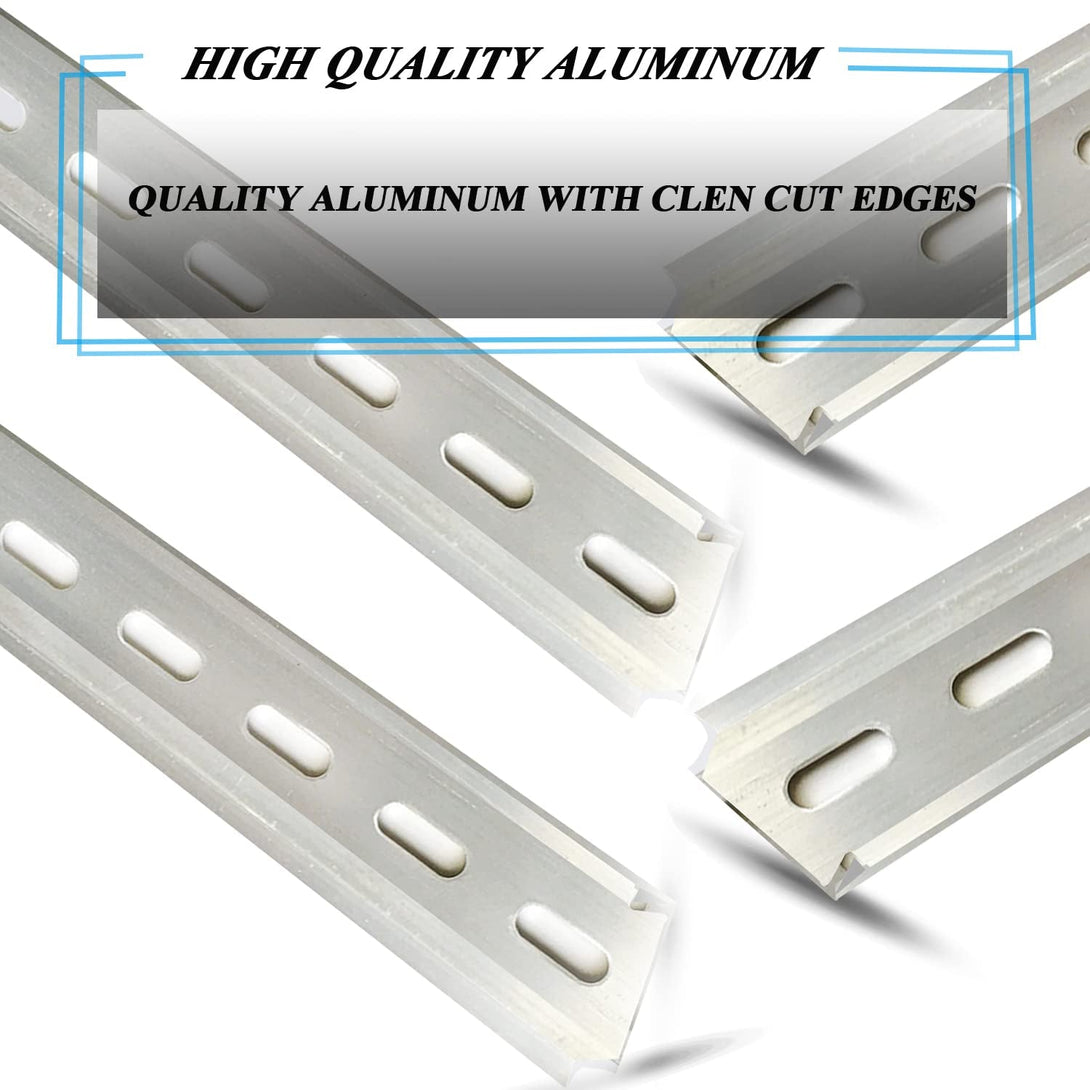 2 Piece DIN Rail Slotted for Hardware Components Mounting, Aluminum Din Rails with Rohs - 13 Inches Long, 35Mm Width, 7.5Mm Height