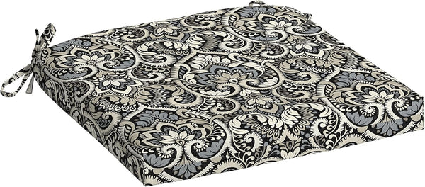 Arden Adirondack Chair Cushion, 19 X 18, Rain-Proof, Fade Resistant, Cushions for Adirondack and Rocking Outdoor Chairs 18 X 19, Black Aurora Damask