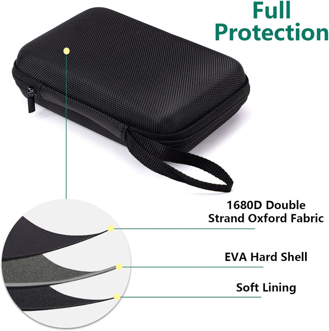 External Hard Drive Portable Carrying Case Digital Gadget Case Waterproof Black