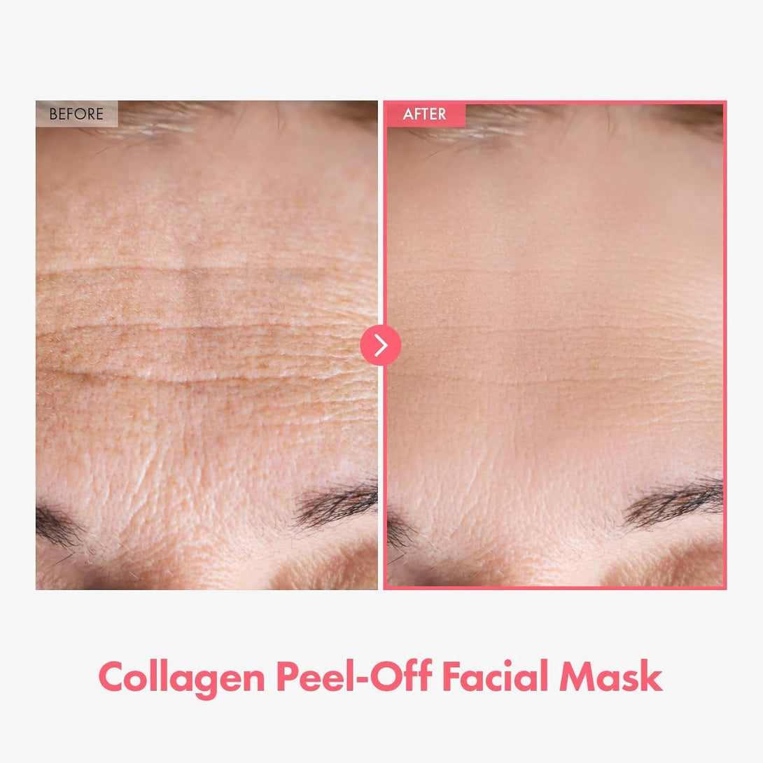 Real Collagen Fit, Hydrolyzed Collagen Wrapping Mask, Peel off Facial Mask for Elasticity, Hydrating, Glow, Glass Skin, Face Moisturizer, Self Care, Korean Skin Care, 50Ml, 1.69 Fl. Oz.