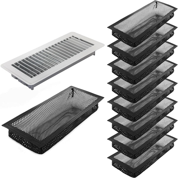 8 Pack Floor Register Cover Trap,Floor Vents Hoods for Home Air Vent Filters,Register Filters for Floor Ventsï¼ˆ4 X 10 Inchï¼‰