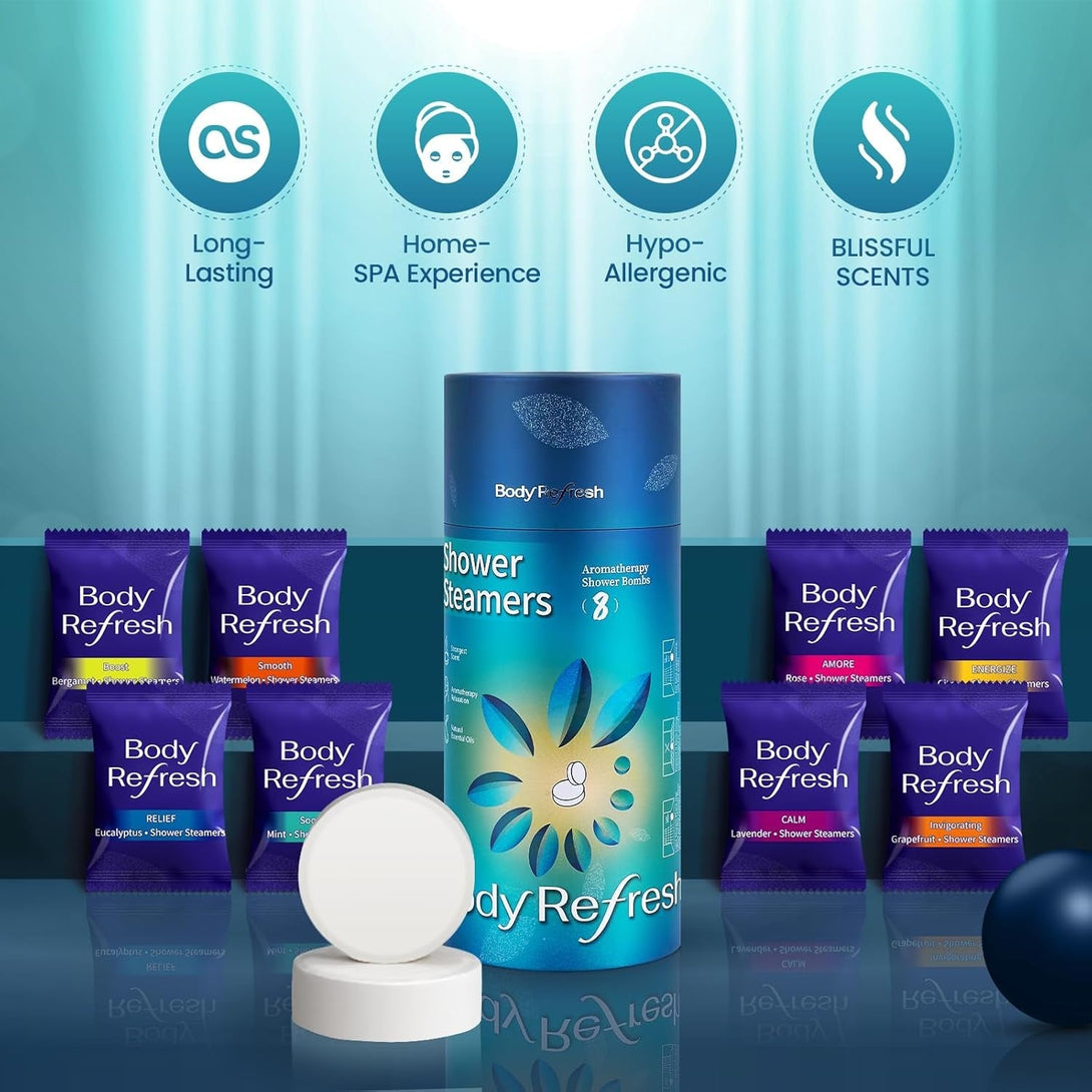 Shower Steamers for Men - 8 Pack Shower Bombs with Essential Oils, Self Care Birthday Father'S Day Dad Gifts for Husband from Wife, Daughter, Son