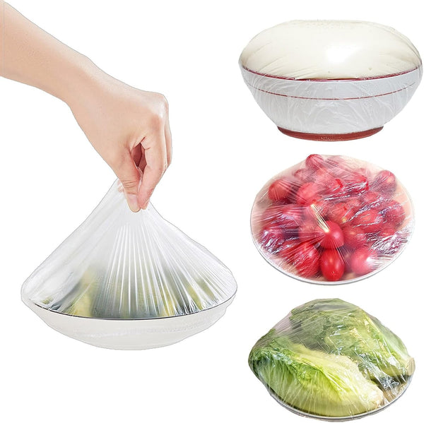 300Pcs Elastic Bowl/Basket Covers for Proofing,Shower Caps for Sourdough Bread Baking Supplies,Plastic Wrap for Food Fruit Vegetable