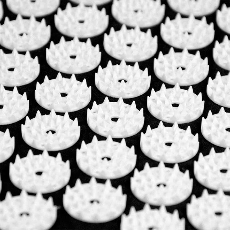 Acupressure Mat and Pillow Set Lengthen Pure Cotton Detachable Massage Pad with Same Color Carry Bag for Exercise Muscle Relaxation Fatigue Stress Reduction'S HSA Eligible. (Grey)