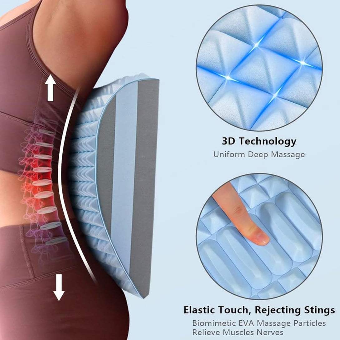 Refresh - Neck & Back Stretcher, Back and Neck Stretcher Posture Corrector, Lumbar Stretcher for Neck Pain Relief, Lower Back, Upper Back and Shoulder (Blue)