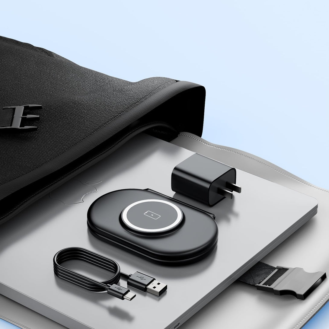2025 Latest Magnetic Wireless Charger for Iphone: 3 in 1 Travel Charging Station Devices for Iphone 16 15 14 13 12 Pro Max Plus-Foldable Charging Pad for Apple Watch Series & Air Pods 4 3 2 Pro