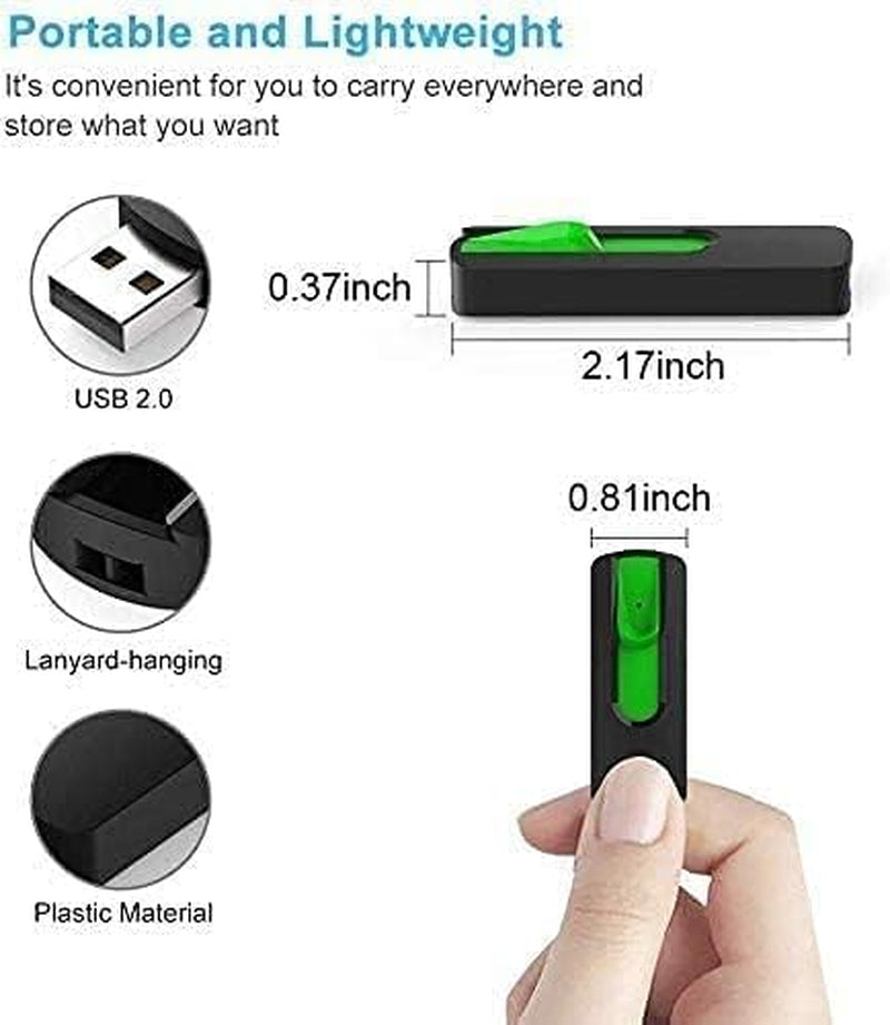 RAOYI 5 Pack 64GB USB Flash Drive, USB 2.0 Memory Stick Thumb Drives Jump Drive Pen Drive for PC Laptop Computer - 64G Multipack