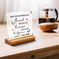 Little Reminders Desk Sign,Positive Sign Desk Decor for Office,You Are Awesome Sign Acrylic Plaque,Inspirational Gift for Women Friends Cheer up