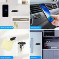 X Flat Magnetic Phone Mounts 3 Pack. Black Cell Phone Holder for Car Dashboard, Wall, Truck. Universal Stick on Ipad Wall Magnet Mount Kit for