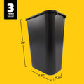 Rubbermaid Commercial Products Deskside Wastebasket/Trash Can, 10.25-Gallon/41-Quart, Black, Plastic, Garbage Can for Home/Office, Fits under