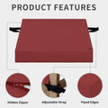 Easy-Going Waterproof Patio Seat Cushion Covers 22X20X4 Inch 2 Pack Replacement Non-Slip Outdoor Cushion Slipcover with Zipper and Adjustable