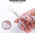 Personal Care Professional Beauty Tools (pink) Small scissors Facial hair removal and ear, nose and eyebrow, beard trimming Stainless steel fine